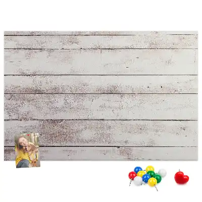 Memobord van kurk Houten plankenpatroon