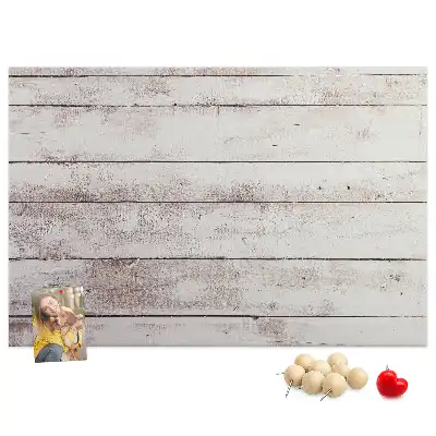 Memobord van kurk Houten plankenpatroon