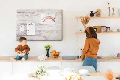 Memobord van kurk Houten plankenpatroon