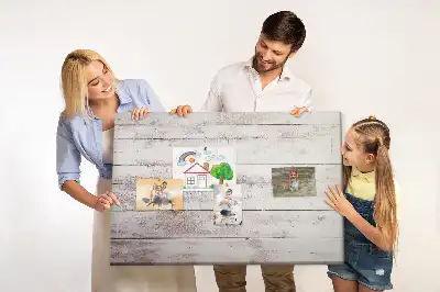 Memobord van kurk Houten plankenpatroon