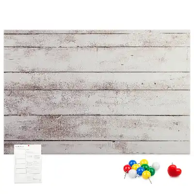 Memobord van kurk Houten plankenpatroon