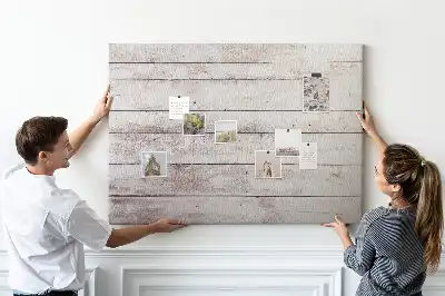 Memobord van kurk Houten plankenpatroon