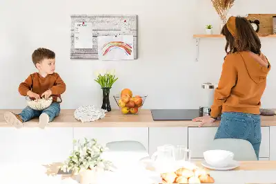 Memobord van kurk Houten plankenpatroon