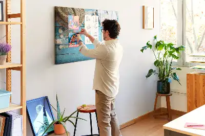 Kurk prikbord Hoed en teenslippers