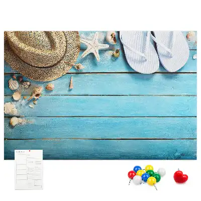 Kurk prikbord Hoed en teenslippers