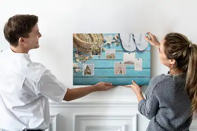 Kurk prikbord Hoed en teenslippers
