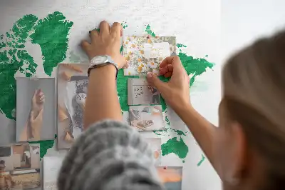 Kurk prikbord Groene wereldkaart
