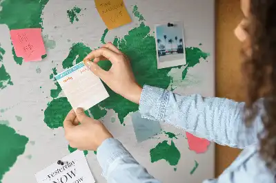 Kurk prikbord Groene wereldkaart