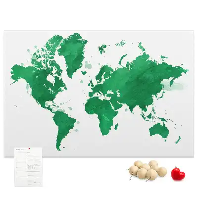 Kurk prikbord Groene wereldkaart