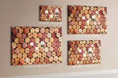 Memobord van kurk Verzameling flessenkurken