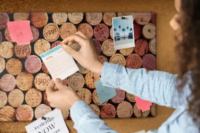 Memobord van kurk Verzameling flessenkurken