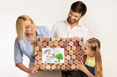 Memobord van kurk Verzameling flessenkurken
