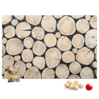 Kurk prikbord Gekapte bomen boomstronken