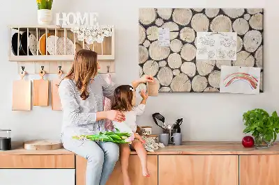 Kurk prikbord Gekapte bomen boomstronken