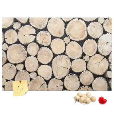 Kurk prikbord Gekapte bomen boomstronken