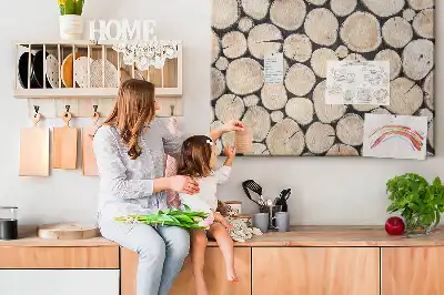 Kurk prikbord Gekapte bomen boomstronken