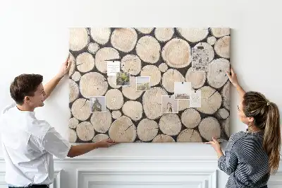 Kurk prikbord Gekapte bomen boomstronken