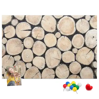 Kurk prikbord Gekapte bomen boomstronken