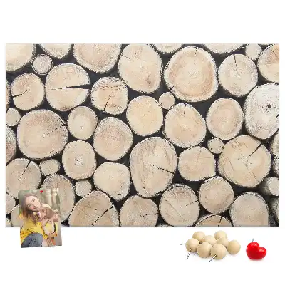 Kurk prikbord Gekapte bomen boomstronken