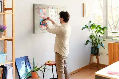 Kurk prikbord Wereldkaart van letters