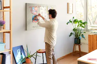 Kurk prikbord Wereldkaart van letters