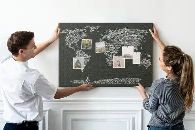 Memobord van kurk Namen van continenten