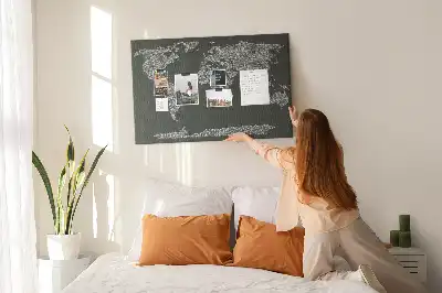Memobord van kurk Namen van continenten