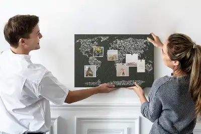 Memobord van kurk Namen van continenten
