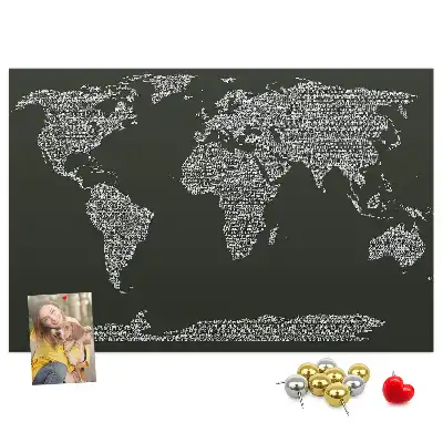 Memobord van kurk Namen van continenten