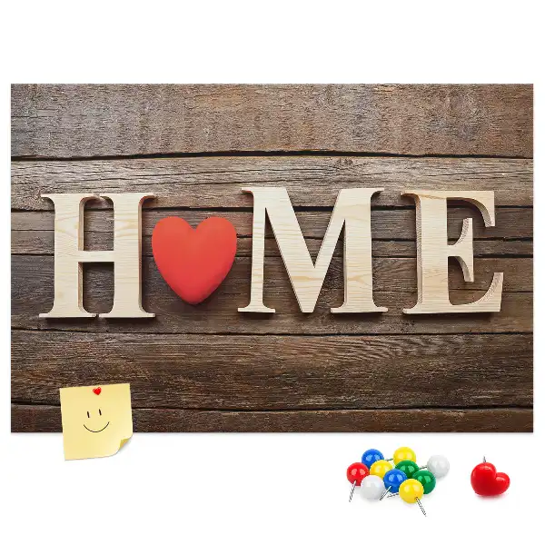 Kurk prikbord Woord "home"