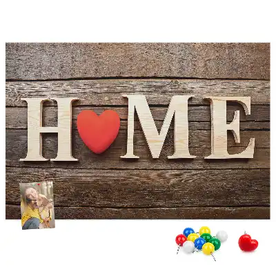 Kurk prikbord Woord "home"