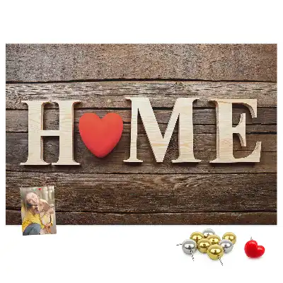 Kurk prikbord Woord "home"