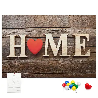Kurk prikbord Woord "home"