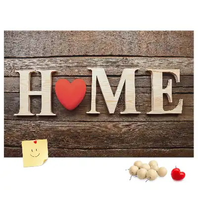 Kurk prikbord Woord "home"