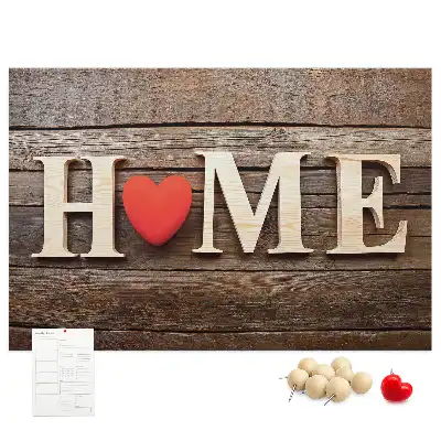 Kurk prikbord Woord "home"
