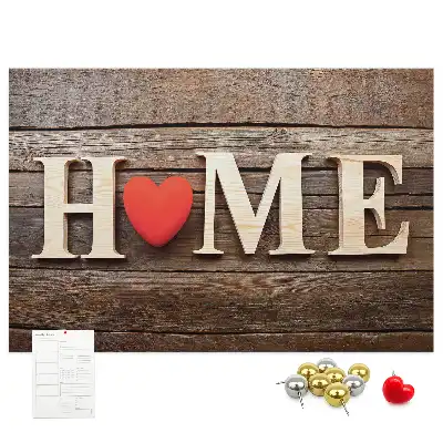 Kurk prikbord Woord "home"