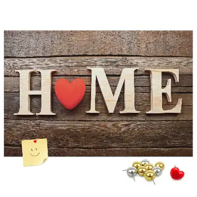 Kurk prikbord Woord "home"
