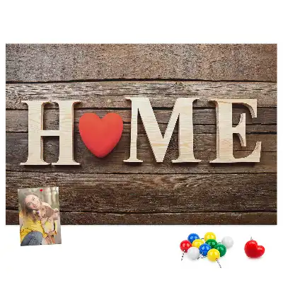Kurk prikbord Woord "home"