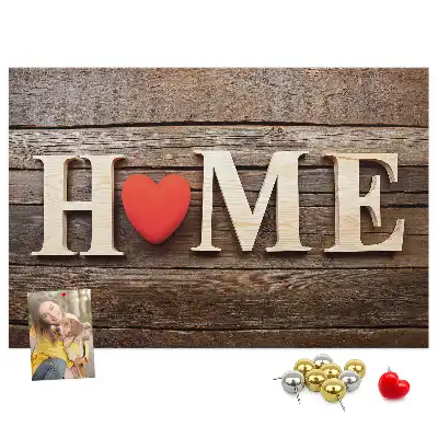 Kurk prikbord Woord "home"