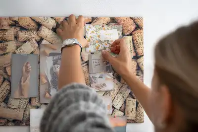 Memobord van kurk Wijnmotief met kurken