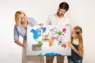 Kurk prikbord Abstracte wereldkaart