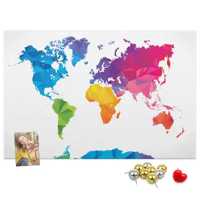 Kurk prikbord Abstracte wereldkaart
