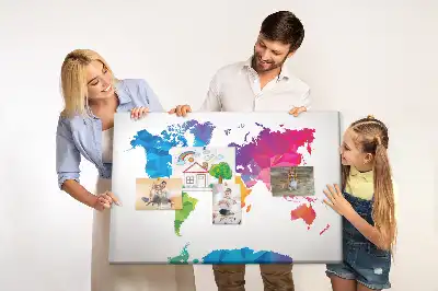 Kurk prikbord Abstracte wereldkaart