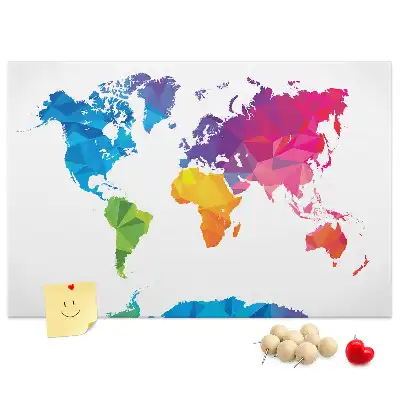 Kurk prikbord Abstracte wereldkaart
