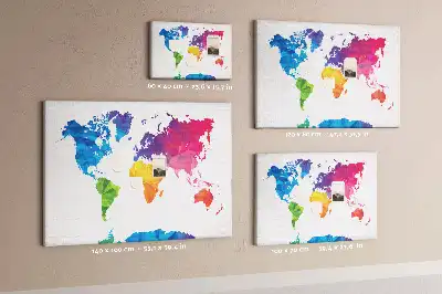 Kurk prikbord Abstracte wereldkaart