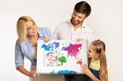 Kurk prikbord Abstracte wereldkaart
