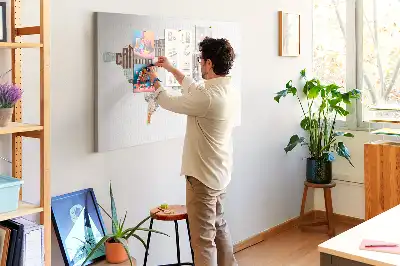 Memobord van kurk Kaart kleurrijke letters