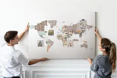 Memobord van kurk Kaart kleurrijke letters