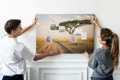 Kurk prikbord Afrikaans landschap