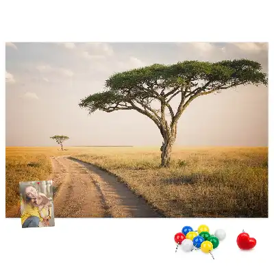 Kurk prikbord Afrikaans landschap